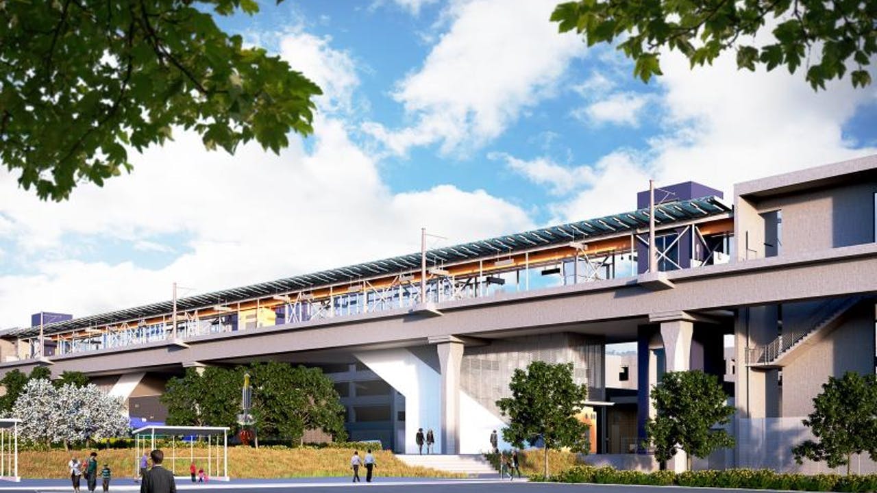 A rendering of the Lynnwood Link extension..