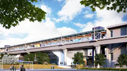 A rendering of the Lynnwood Link extension.. A rendering of the Lynnwood Link extension..