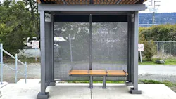 BC Transit bus shelter. BC Transit bus shelter.