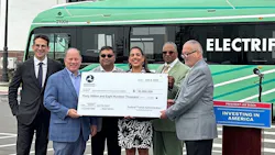 FTA Acting Administrator Veronica Vanterpool awarding the city of Detroit, Mich., $30.8 million in FTA funding to support the city’s transition to a clean energy bus fleet. FTA Acting Administrator Veronica Vanterpool awarding the city of Detroit, Mich., $30.8 million in FTA funding to support the city’s transition to a clean energy bus fleet.