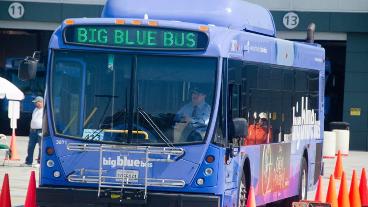 Big Blue Bus bus.