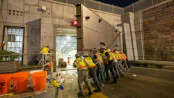 MTA tests Hugh L. Carey and Queens Midtown Tunnels flood doors. MTA tests Hugh L. Carey and Queens Midtown Tunnels flood doors.