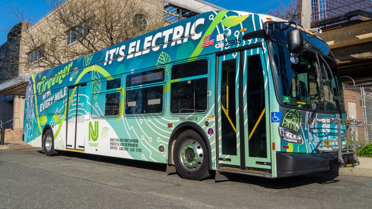 NJ Transit electric bus.