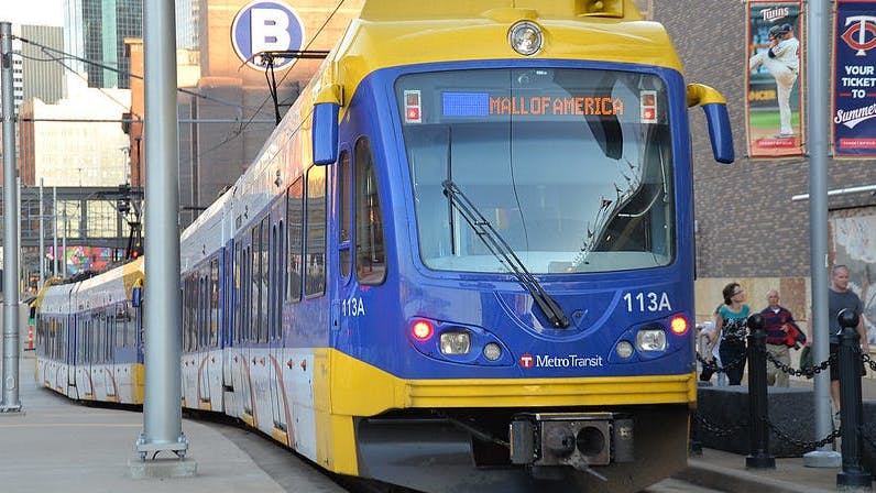 Metro Transit Blue Line train.