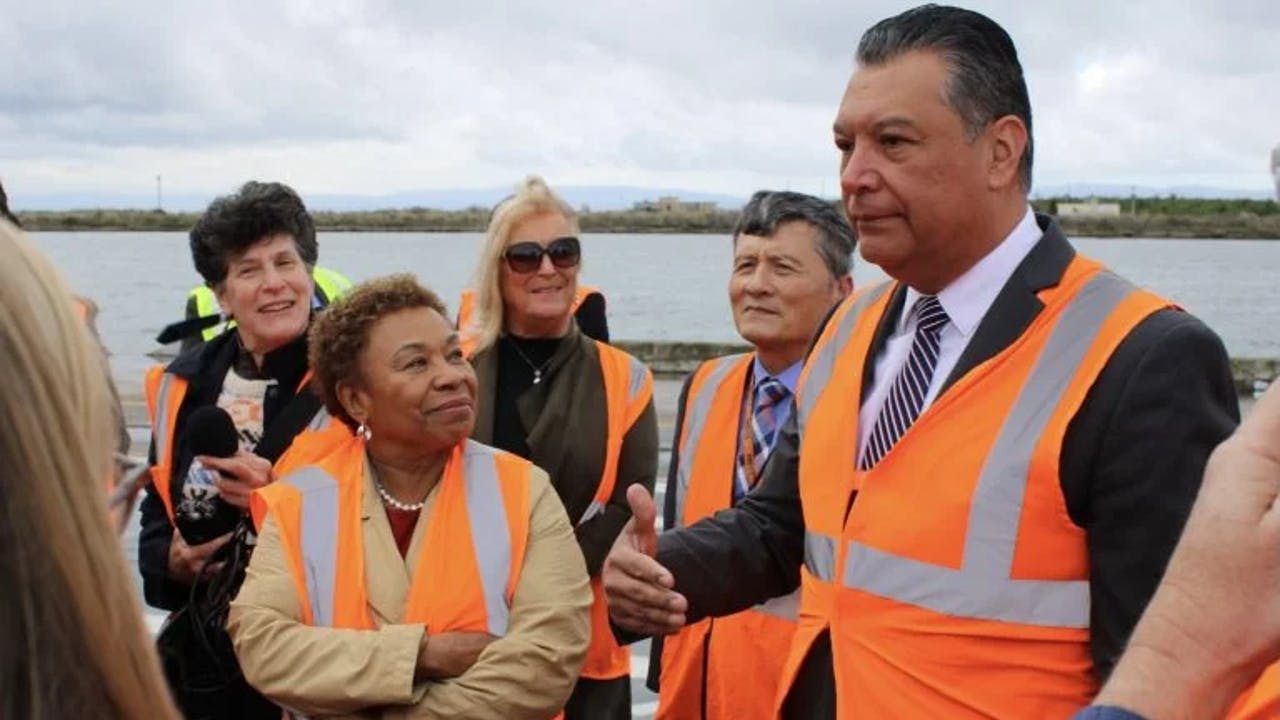 U.S. Sen. Alex Padilla (D-CA) discusses importance of renewable, clean hydrogen power across California on April 4, 2024.
