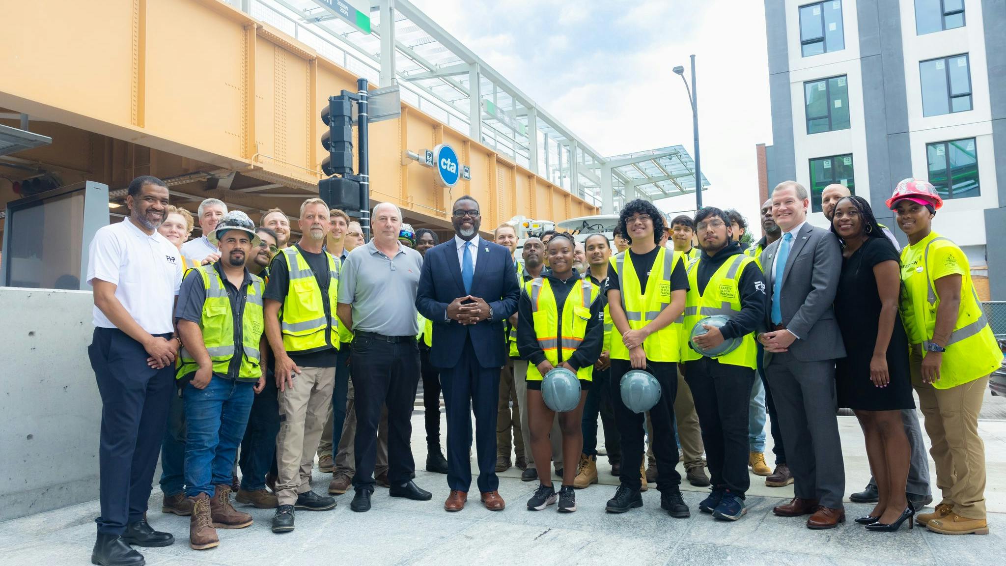 CTA re-opens Damen Green Line station.