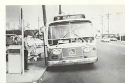 1977- The first wheelchair-lift-equipped fixed-route bus begins service in San Diego, Calif. 1977- The first wheelchair-lift-equipped fixed-route bus begins service in San Diego, Calif.