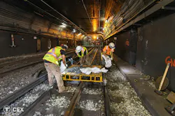 Track work was accomplished along the Red Line. Track work was accomplished along the Red Line.