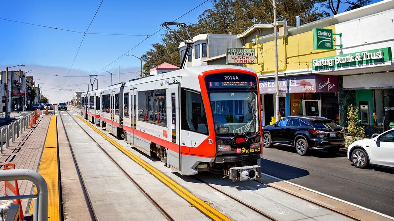 To prepare for the return of train service, our operators are training on the new tracks along Taraval.