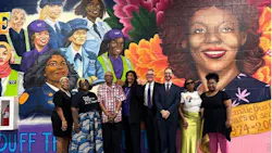 From left to right: Kia Lewis, WeGo senior project manager, Muralist Elisheba Mrozik, Creative Girls Rock; Harry Duff, Sr., husband of Elizabeth Duff, Gail Carr Williams, Nashville MTA chair, Steve Bland, WeGo CEO; Nashville Mayor Freddie O’Connell; Charmin Bates, Founder of Creative Girls Rock; and Kammarah Stevens, student artist. From left to right: Kia Lewis, WeGo senior project manager, Muralist Elisheba Mrozik, Creative Girls Rock; Harry Duff, Sr., husband of Elizabeth Duff, Gail Carr Williams, Nashville MTA chair, Steve Bland, WeGo CEO; Nashville Mayor Freddie O’Connell; Charmin Bates, Founder of Creative Girls Rock; and Kammarah Stevens, student artist.