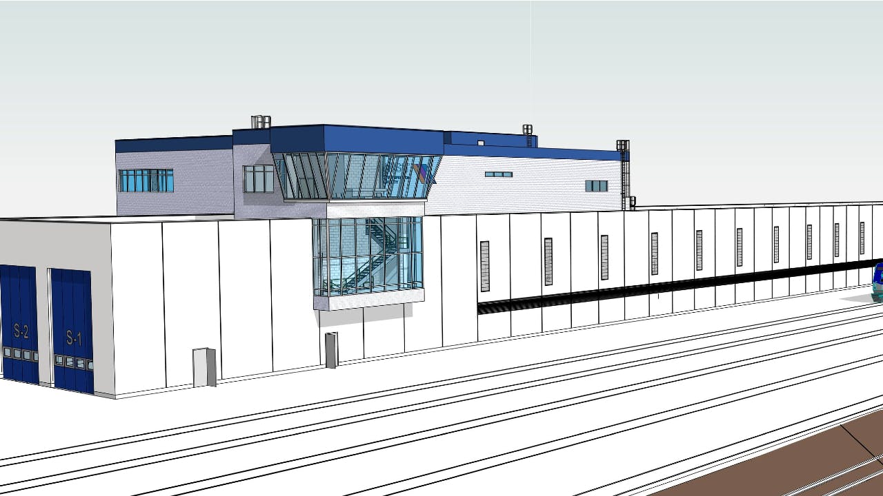A rendering of the Delco Lead Storage and Inspection Facility Project.