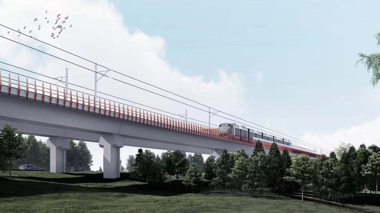 A rendering of the Eglinton Crosstown West Extension.