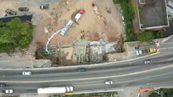 The first concrete for the Hudson Tunnel Project has been poured at the Tonnelle Avenue construction site. The first concrete for the Hudson Tunnel Project has been poured at the Tonnelle Avenue construction site.