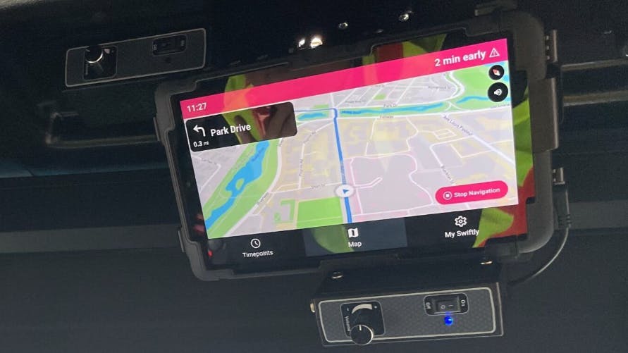 This new technology system was developed to assist bus operators with safely navigating their routes, detours, and roadway challenges.