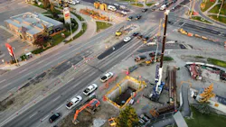 Early work construction on the Capital Line LRT Extension project at 23 Ave. and 11 St. intersection. Early work construction on the Capital Line LRT Extension project at 23 Ave. and 11 St. intersection.