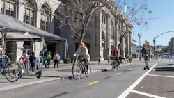 SFMTA is working to secure funding for all our operations, including safe infrastructure that supports people who bike and roll. SFMTA is working to secure funding for all our operations, including safe infrastructure that supports people who bike and roll.