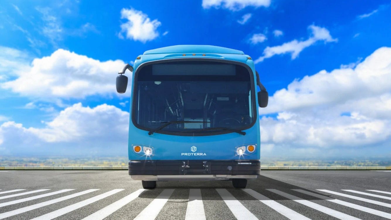 A Proterra ZX5 electric bus.