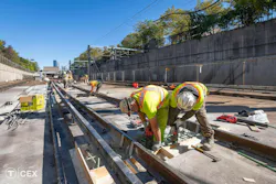 Crews worked in critical track areas during this Orange Line service suspension. Crews worked in critical track areas during this Orange Line service suspension.