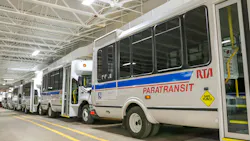 GCRTA paratransit bus. GCRTA paratransit bus.