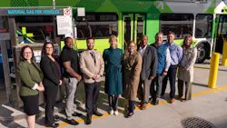 City of Lincoln officials celebrate new CNG fueling station to help improve paratransit services. City of Lincoln officials celebrate new CNG fueling station to help improve paratransit services.