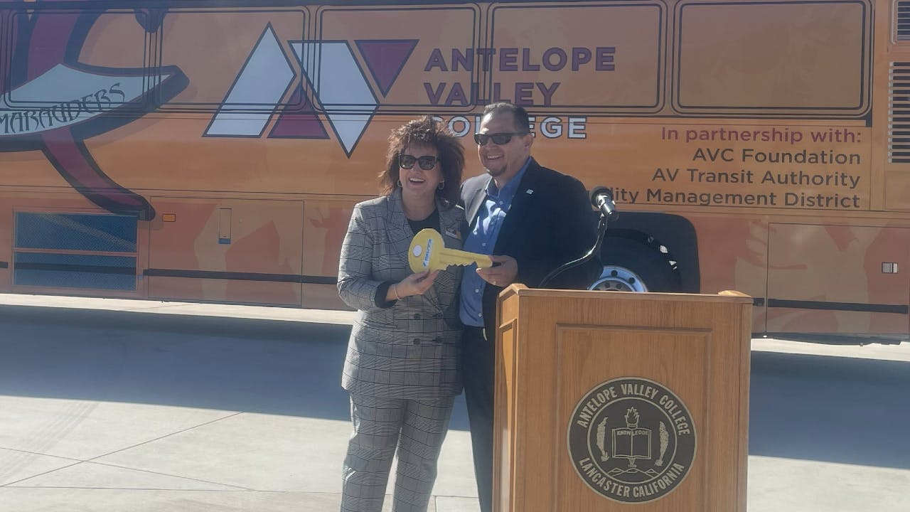 AVC President Jennifer Zellet (left) and AVTA CEO/Executive Director Martin Tompkins (right