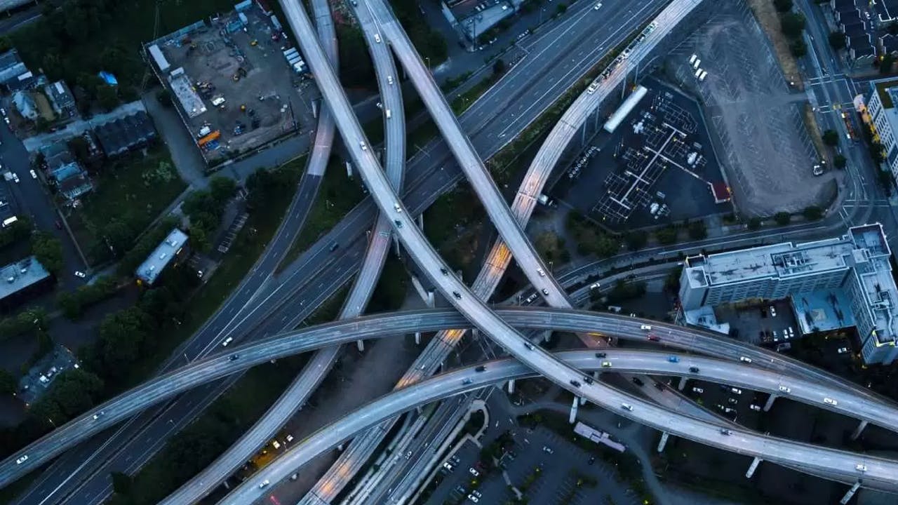 A freeway.