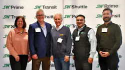 SouthWest Transit hosted an unveiling event for its new autonomous vehicle. SouthWest Transit hosted an unveiling event for its new autonomous vehicle.