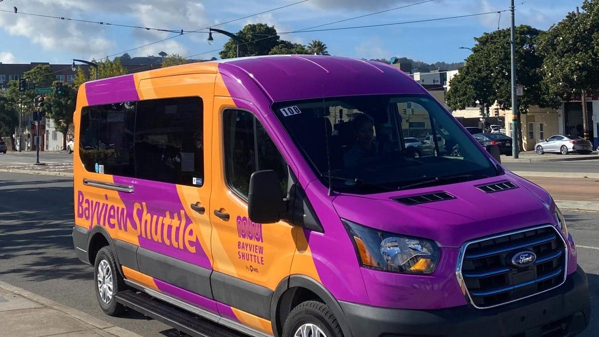 SFMTA's new shuttle van.