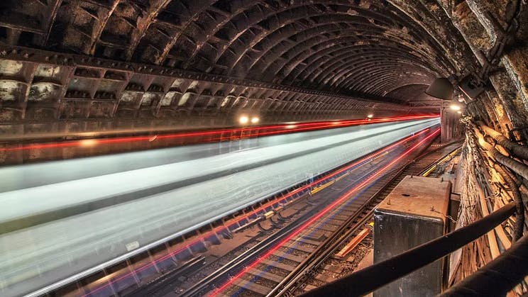 Fast Moving Subway System.