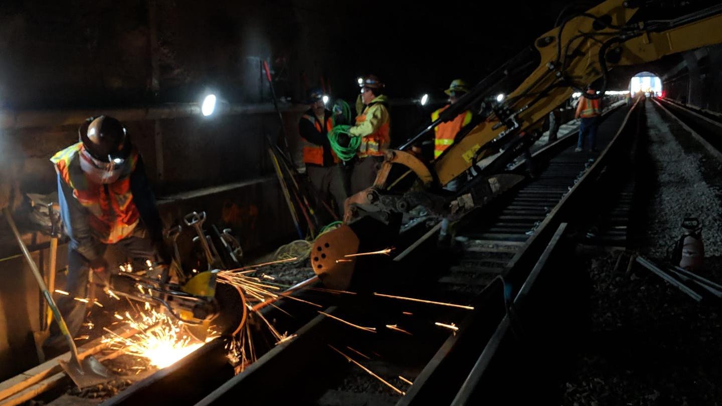 Caltrain crew members