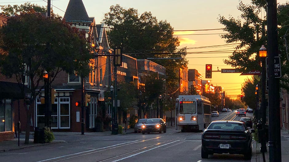 Sunrise in southeastern Pennsylvania
