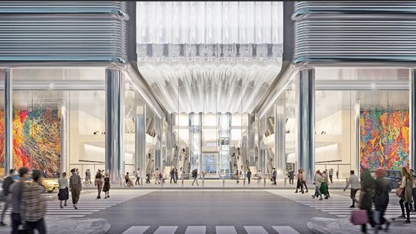 A rendering of the Midtown Bus Terminal.