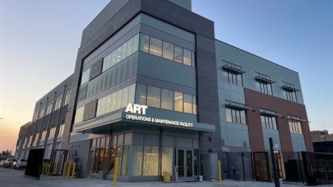 ART's newly established maintenance facility is designed to accommodate up to 61 buses, with the capacity to charge up to 47 battery-electric buses.