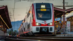 Caltrain's electric train. Caltrain's electric train.