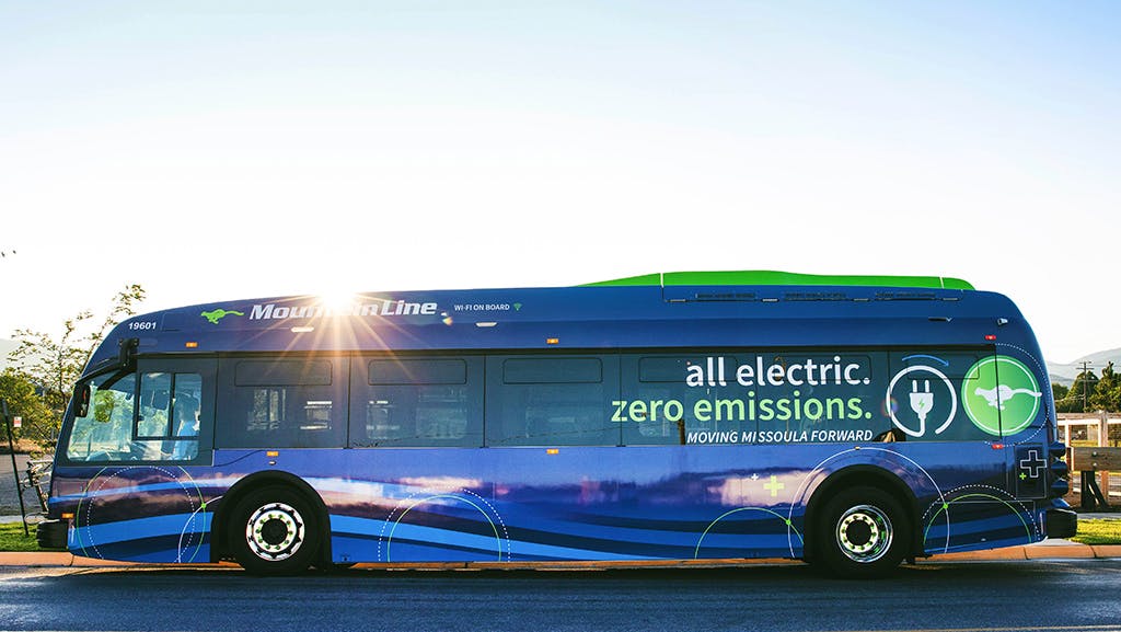 Mountain Line electric bus.
