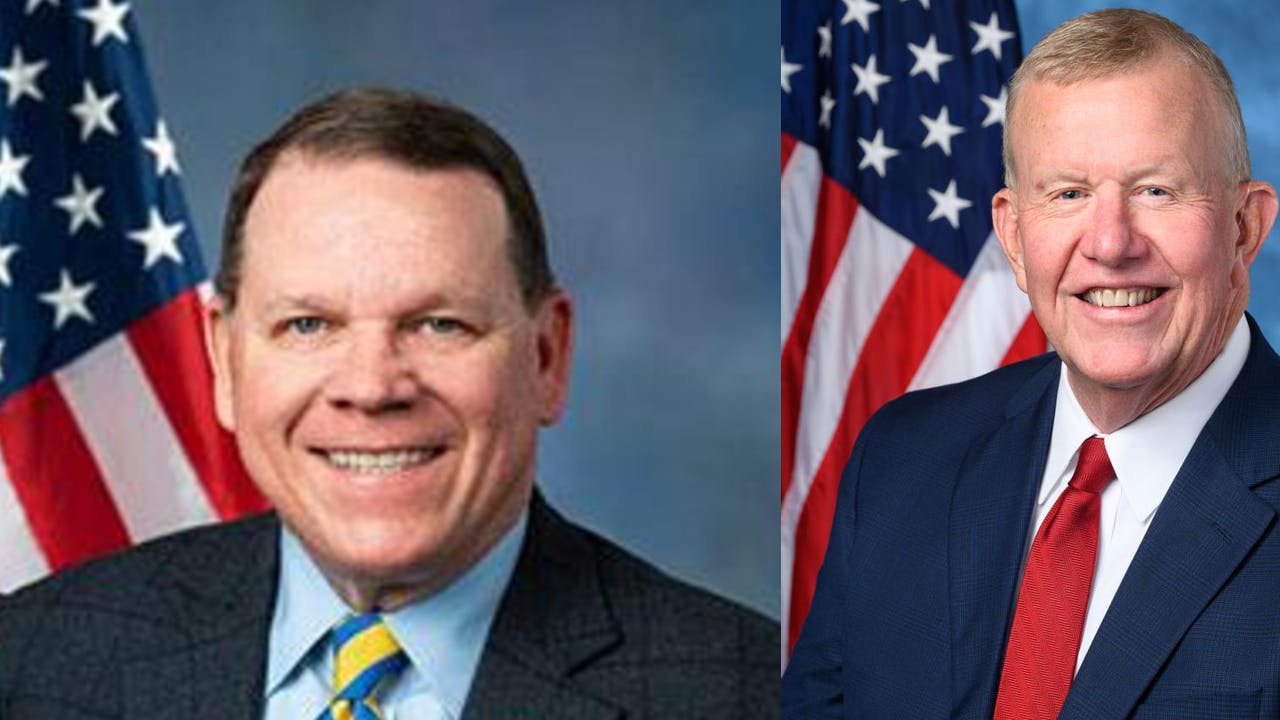 Committee Chair Sam Graves (left) and Committee Vice Chairman Mike Ezell (right).