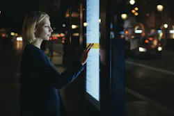 Bus stop signage and display. Bus stop signage and display.
