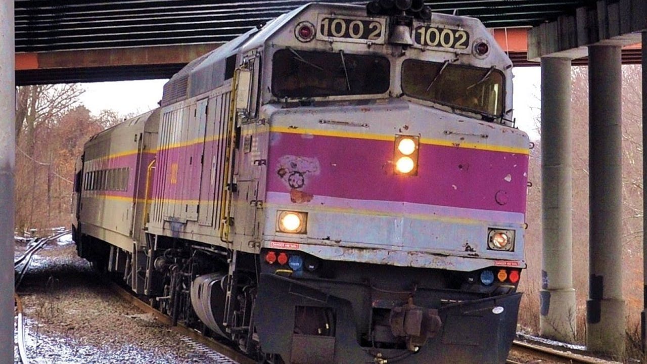 MBTA commuter rail train.