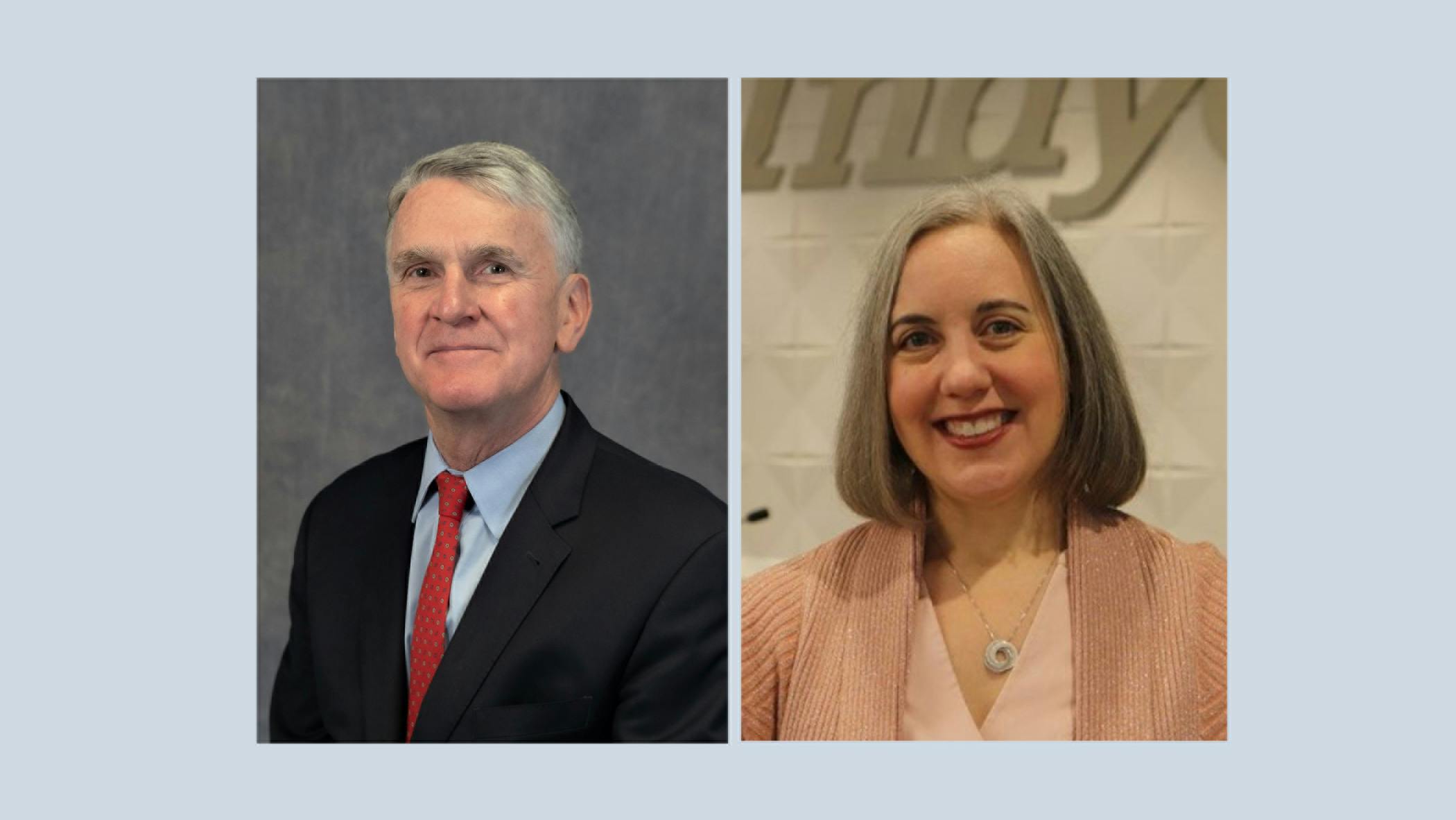Rutgers Senior Fellow of Transportation Studies Kevin Corbett (left) and IndyGo Director of Communications Lisa Soard (right).