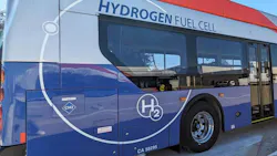 SamTrans hydrogen fuel cell bus. SamTrans hydrogen fuel cell bus.