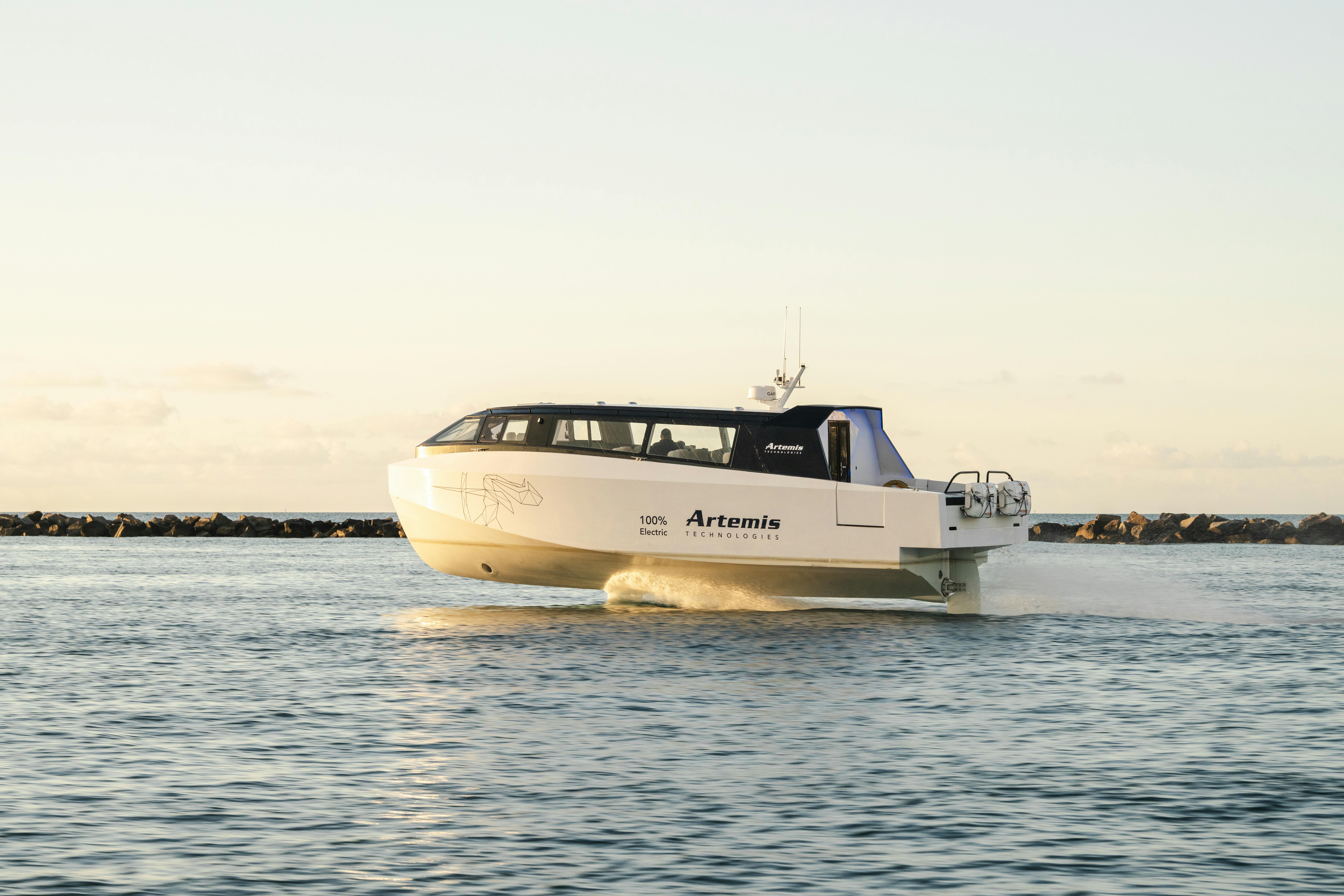 Artemis EF-12 Escape luxury water taxi on water