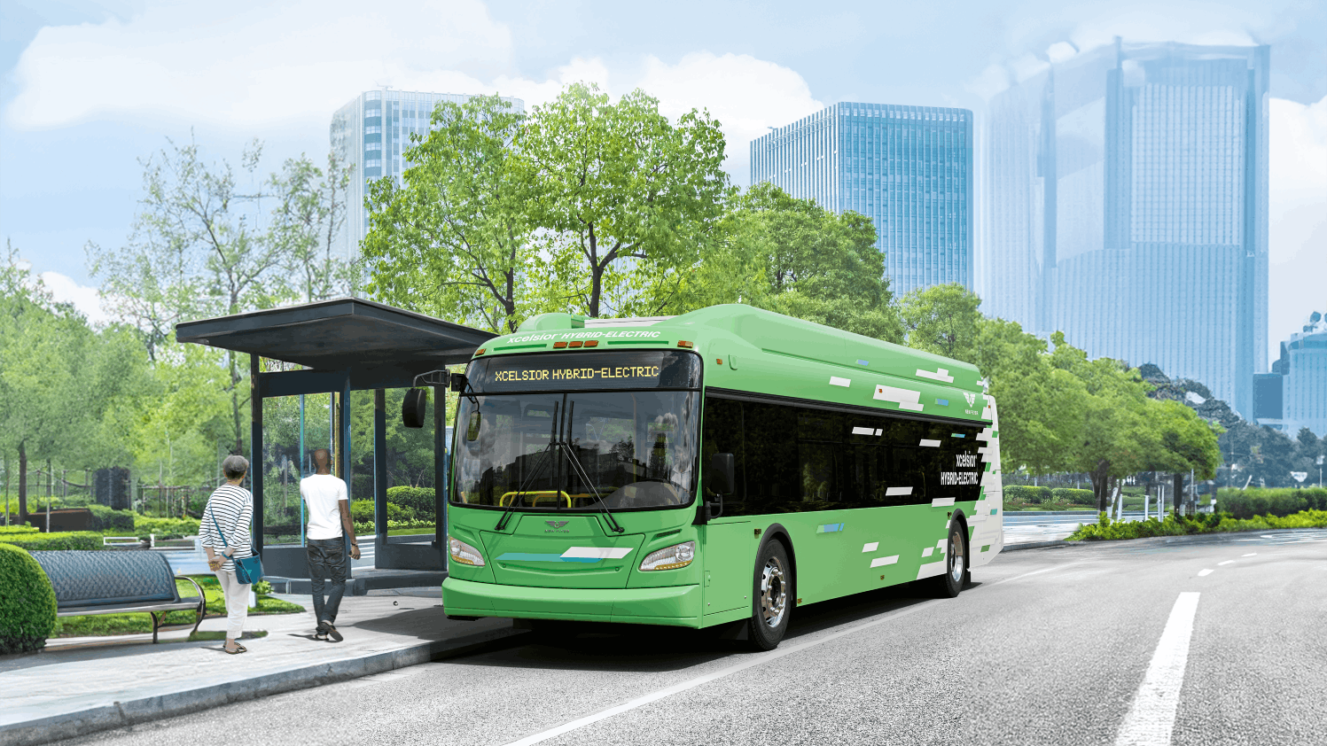New Flyer hybrid-electric bus.