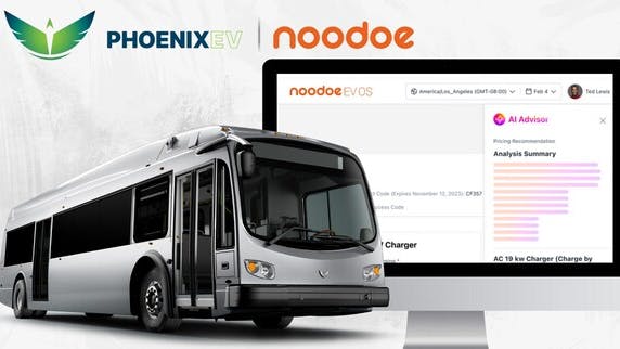 PhoenixEV and Noodoe partner to drive AI-powered EV charging for buses and medium-duty vehicles
