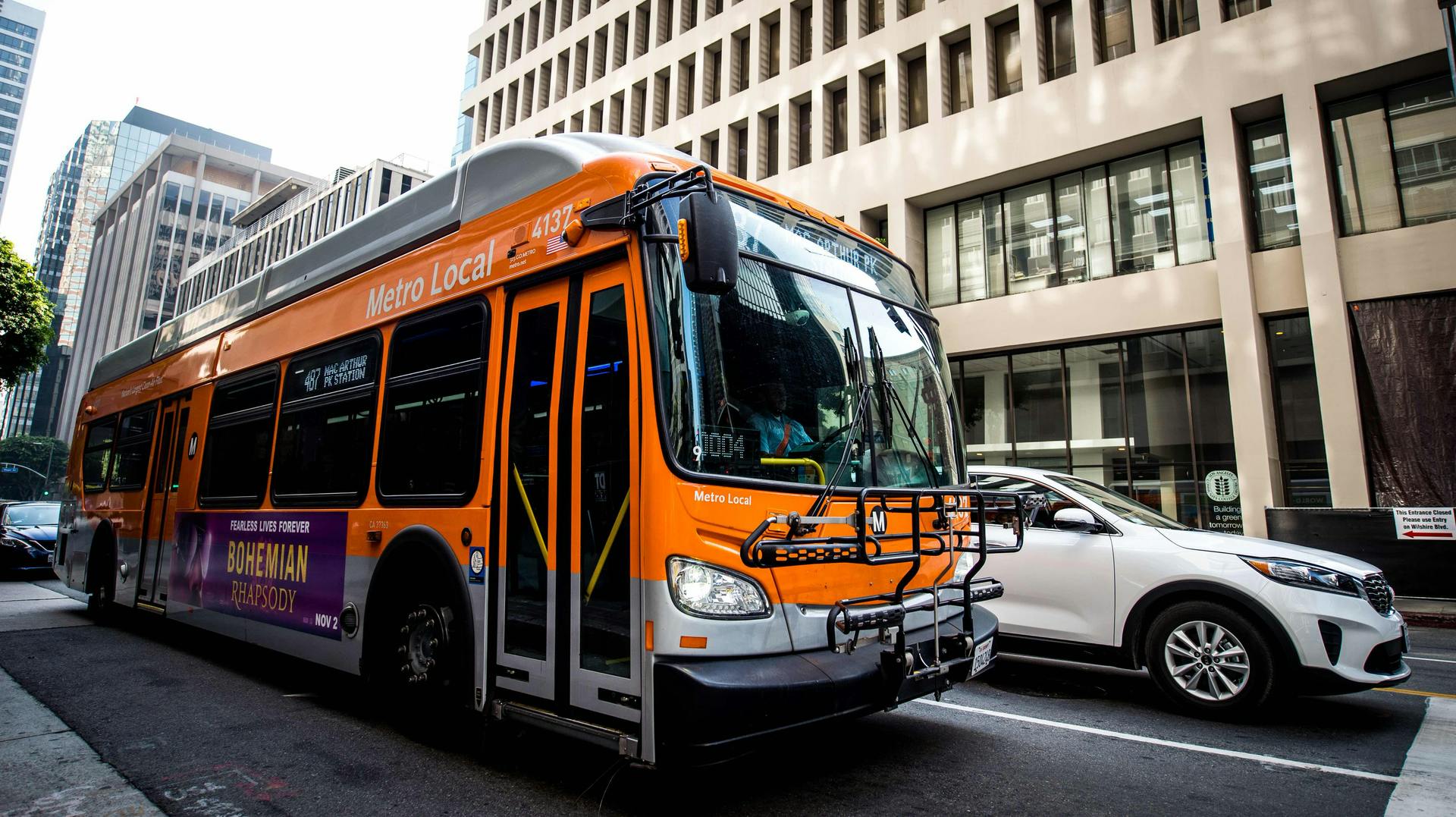 The L.A. Metro G Line Improvements Project includes BRT enhancements, safety features and bike lockers.