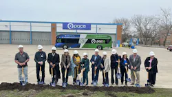 From left to right: Fox Lake, Ill., Mayor Donny Schmit; Lake County Board Member John Wasik; North Chicago Mayor Leon Rockingham; Lake County Board Member Marah Altenberg; Lake County Board Vice-Chair Mary Ross-Cunningham; Pace Executive Director Melinda Metzger; Pace Chairman Rick Kwasneski; Pace Board Member Linda Soto; Lake County Chair Sandy Hart; Rep. Joyce Mason (D-IL-61); Round Lake Mayor Russell Kraly; Waukegan City Clerk Janet Kilkelly. From left to right: Fox Lake, Ill., Mayor Donny Schmit; Lake County Board Member John Wasik; North Chicago Mayor Leon Rockingham; Lake County Board Member Marah Altenberg; Lake County Board Vice-Chair Mary Ross-Cunningham; Pace Executive Director Melinda Metzger; Pace Chairman Rick Kwasneski; Pace Board Member Linda Soto; Lake County Chair Sandy Hart; Rep. Joyce Mason (D-IL-61); Round Lake Mayor Russell Kraly; Waukegan City Clerk Janet Kilkelly.