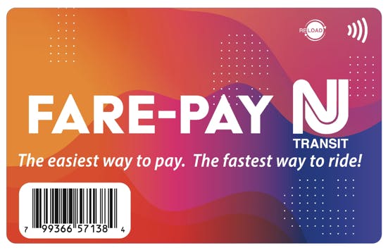 NJ Transit's FARE-PAY card.