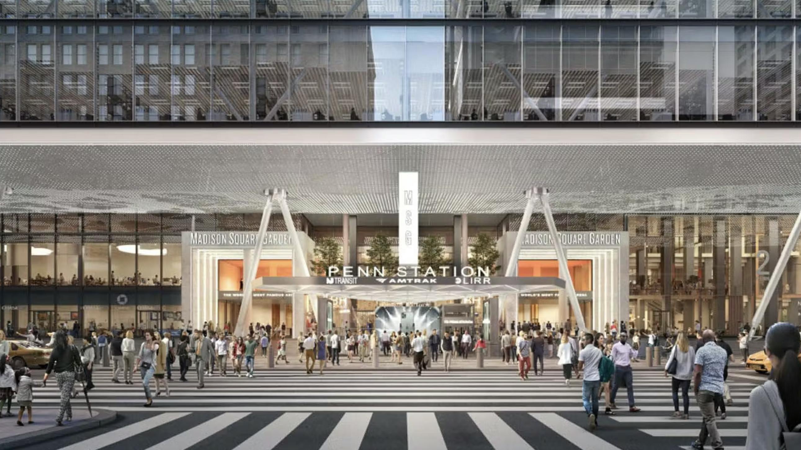 rendering of penn station entrance