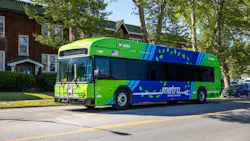 St. Louis Metro battery-electric bus. St. Louis Metro battery-electric bus.