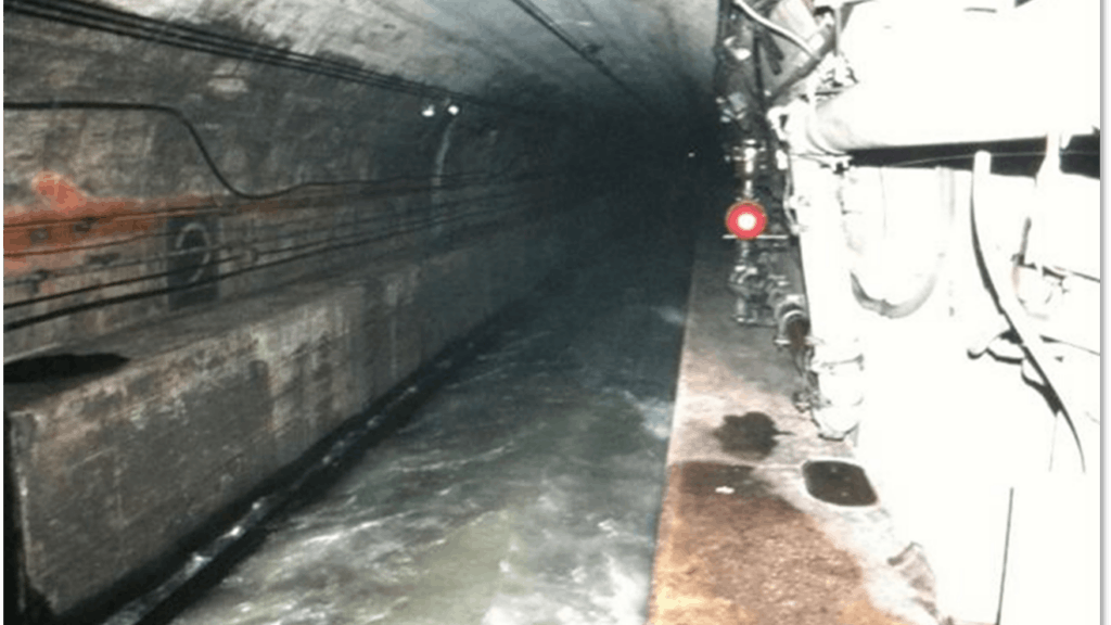 2012: East River Tunnel inundated with saltwater during Superstorm Sandy.