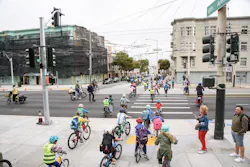 Kids hop on two wheels for a bike caravan during our annual Bike & Roll to School Week event. Kids hop on two wheels for a bike caravan during our annual Bike & Roll to School Week event.